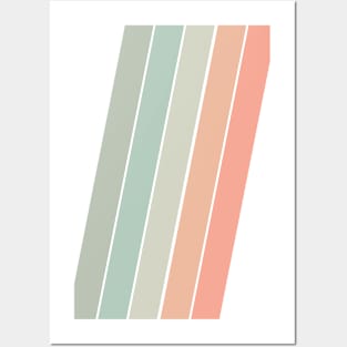 pastel stripes Posters and Art